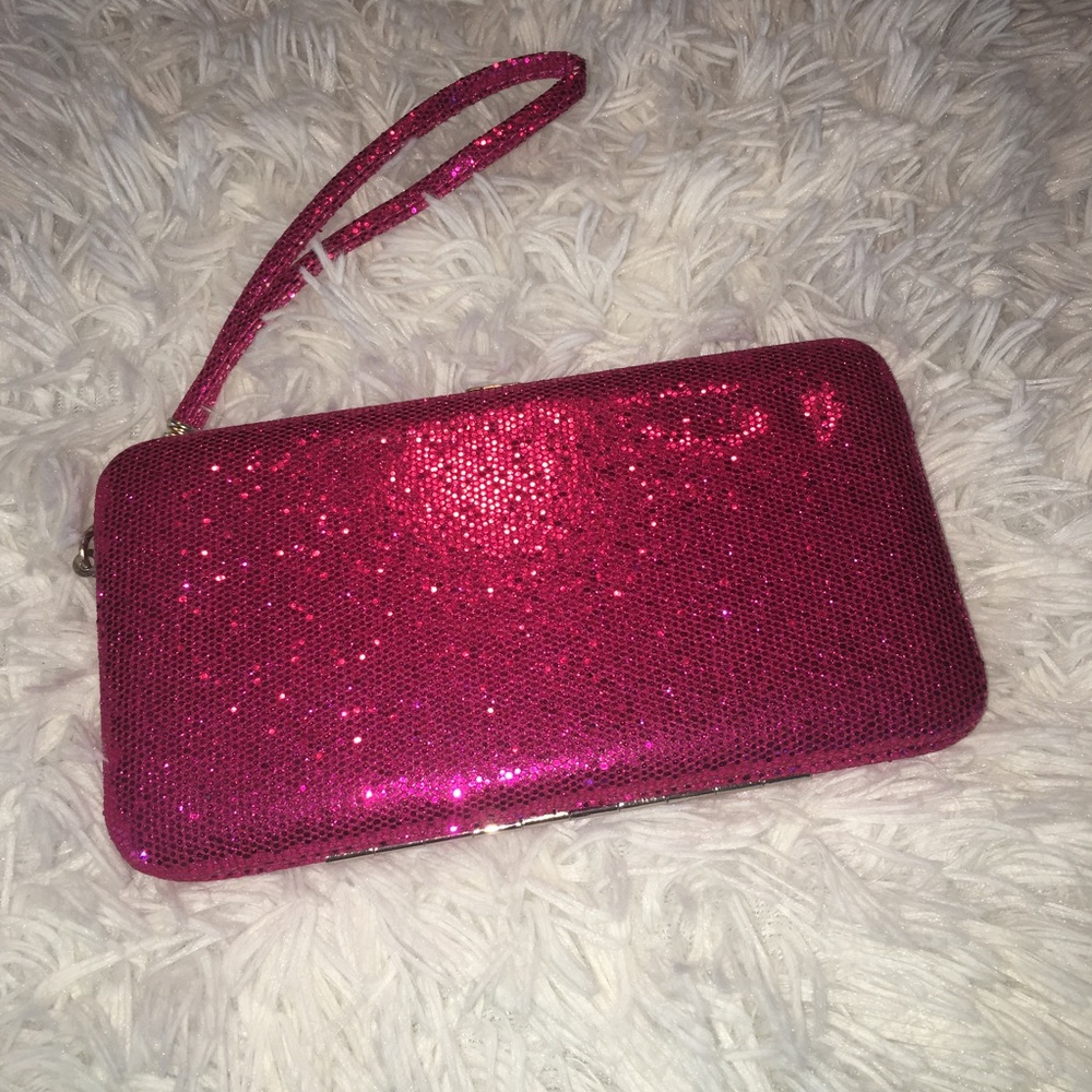NWT Pink Sequined Wristlet.